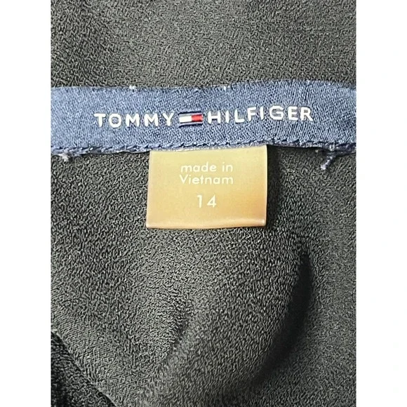 Tommy Hilfiger Black Sleeveless‎ Ruffle Hem Dress Women Sz 14 Little Black dress - Picture 4 of 8
